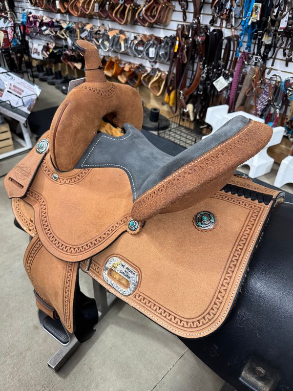12" Circle Y Proven Sahara Barrel Saddle - Wide Fit