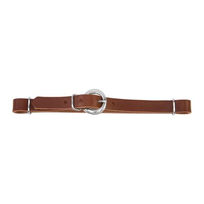 WEAVER STRAIGHT LEATHER CURB STRAP, BROWN