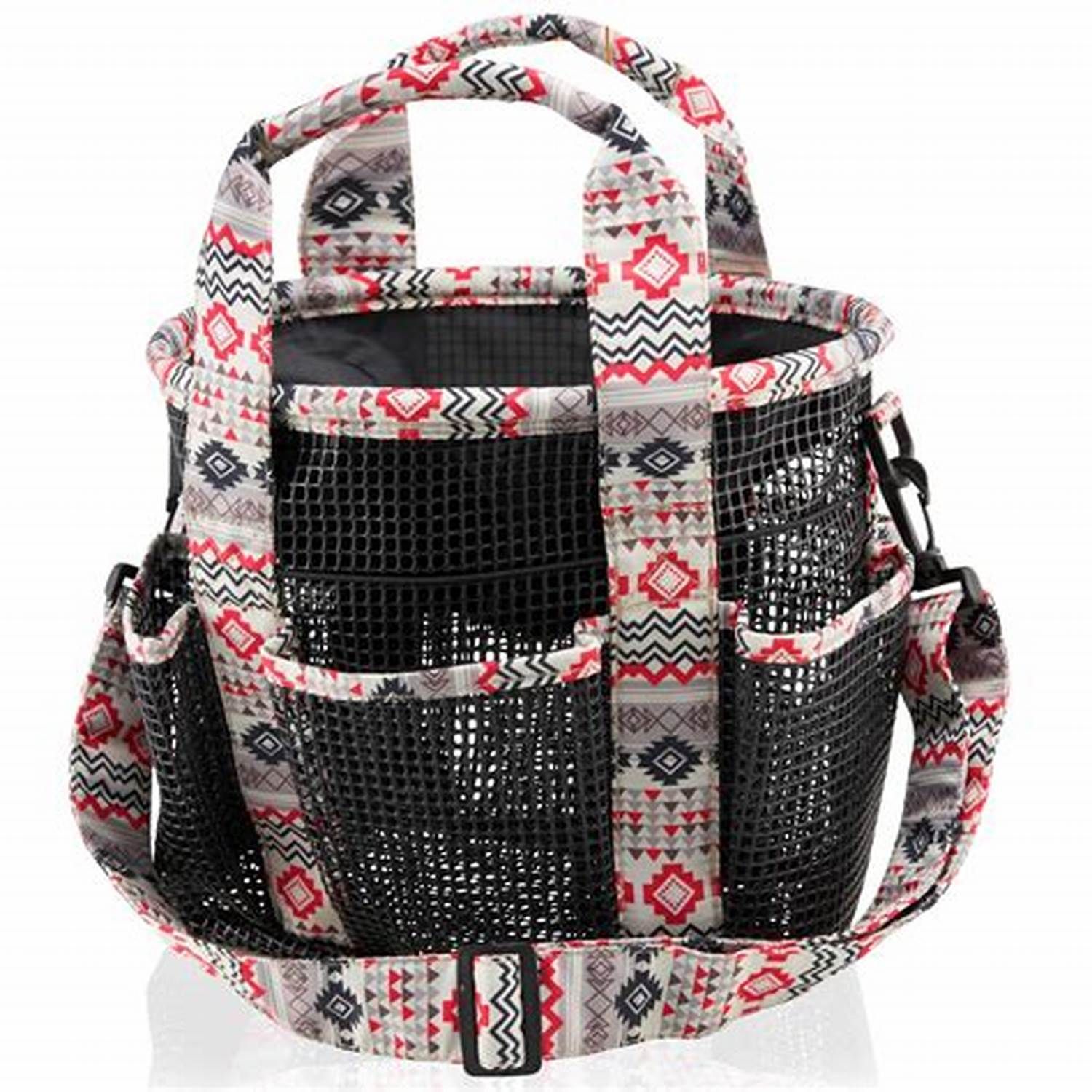 65-2053 WEAVER MESH GROOMING BAG, Color: CRIMSON AZTEC