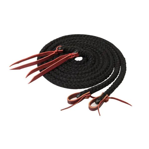 WEAVER SILVERTIP HOLLOW BRAID SPLIT REINS, 5/8&quot; x 8&#39;