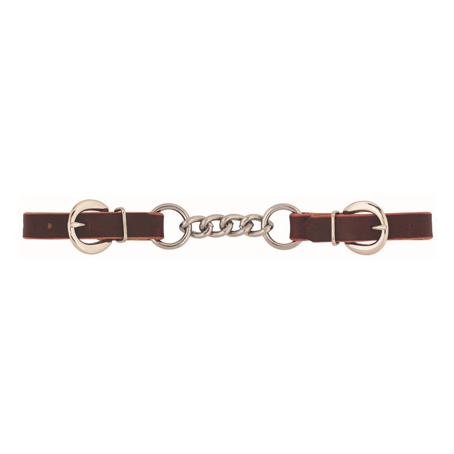 WEAVER LATIGO LEATHER 3-1/2" SINGLE LINK CHAIN CURB STRAP