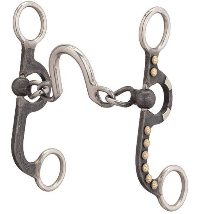 WEAVER 4-5/8" PONY BIT, CHAIN MOUTH WITH PORT, BUFFED BLACK