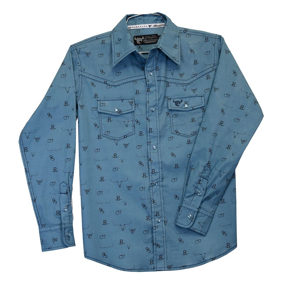 COWBOY HARDWARE BRANDING IRONS SNAP SHIRT