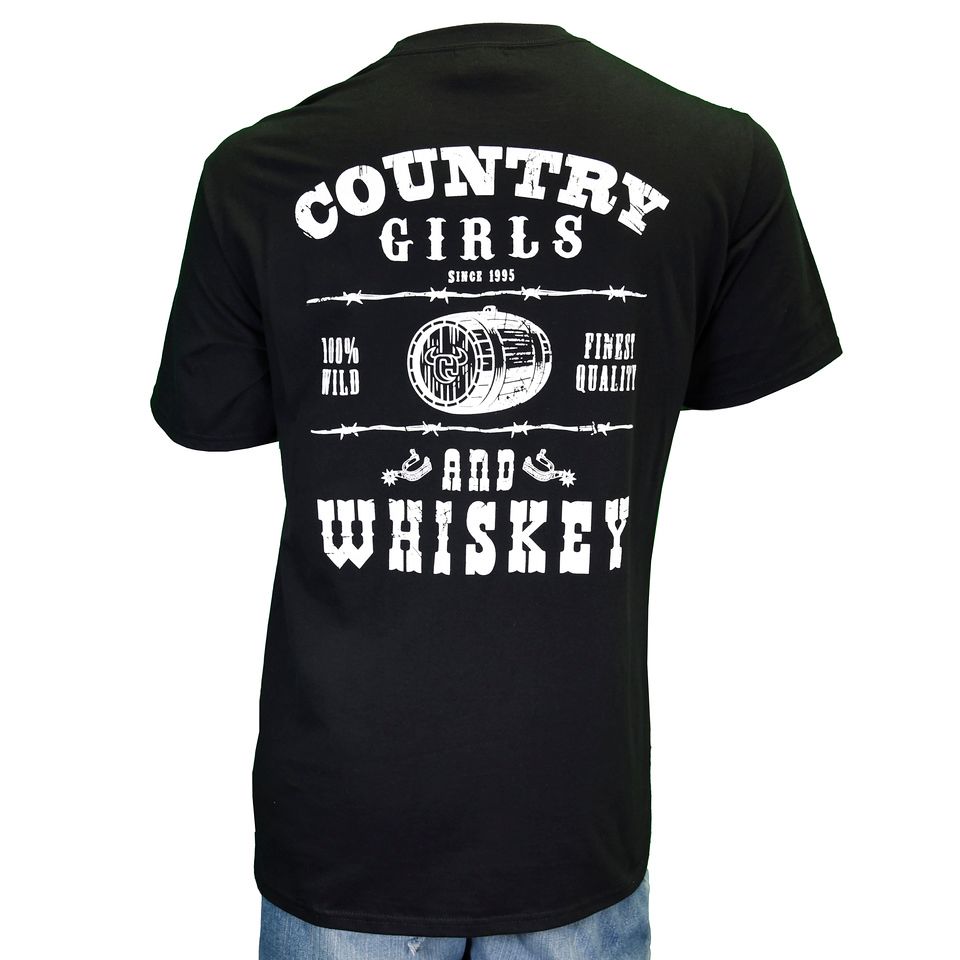 COWGIRLHARDWARE COUNTRY GIRLS &amp; WHISKEY TEE