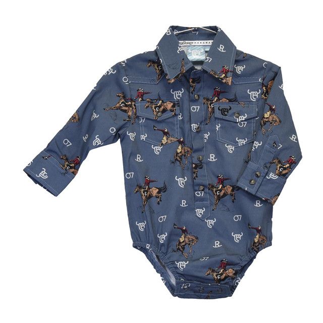 COWBOY HARDWARE INFANT BRONC ROMPER