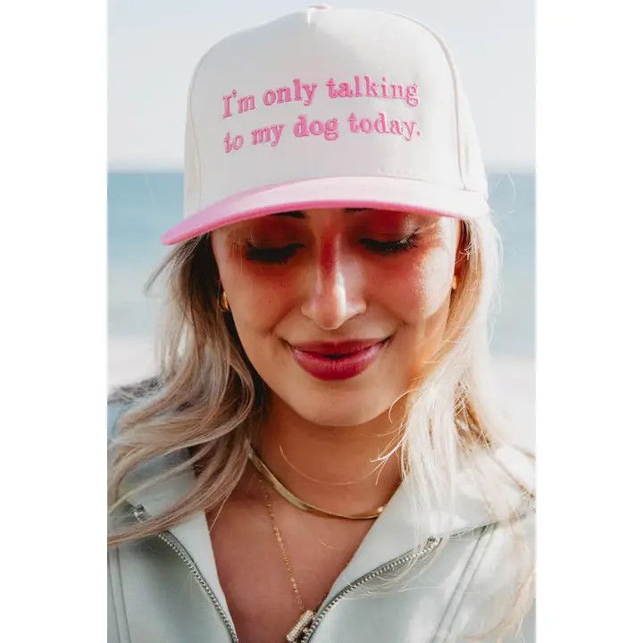 I'M ONLY TALKING TO MY DOG TODAY TRUCKER CAP