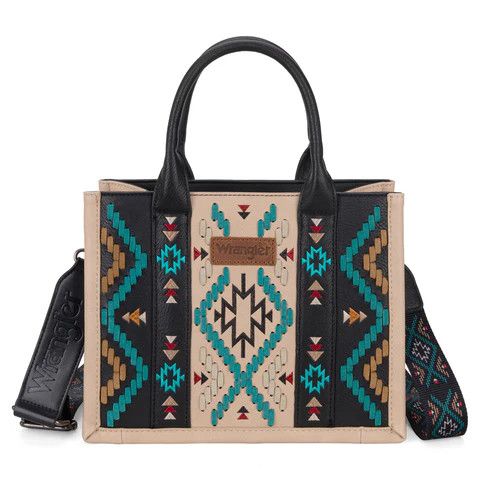 WRANGLER AZTEC EMBROIDERED TOTE/CROSSBODY [MULTIPLE COLORS]