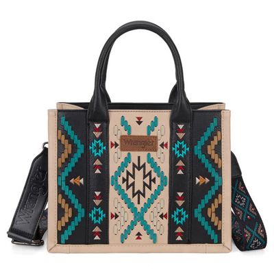 WRANGLER AZTEC EMBROIDERED TOTE/CROSSBODY [MULTIPLE COLORS]