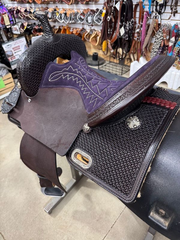 14.5" Circle Y Chrisley Barrel Saddle - Wide Fit