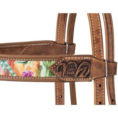 SILVER ROYAL MINI CACTUS PRINT BROWBAND HEADSTALL