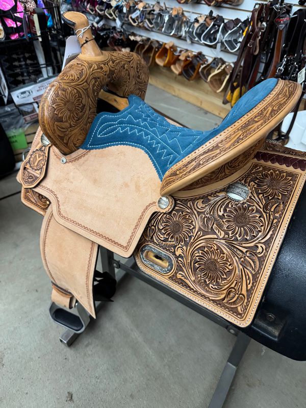 14" Circle Y Maisle Freedom Barrel Saddle - Wide Fit