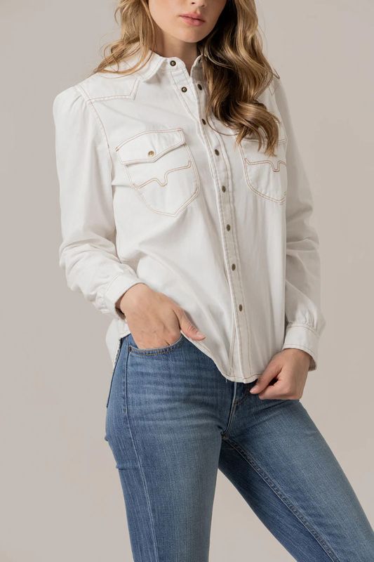 KIMES PRISTINE DENIM SNAP SHIRT