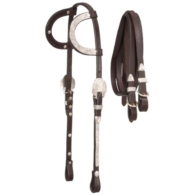 ROYAL KING DOUBLE EAR SILVER HEADSTALL