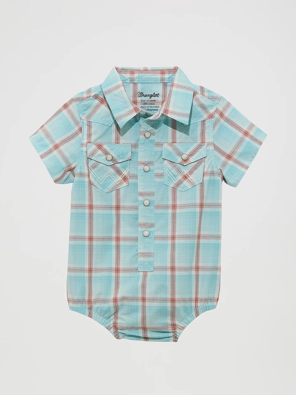 WRANGLER BABY BOY SHORT SLEEVE WESTERN SNAP BODYSUIT