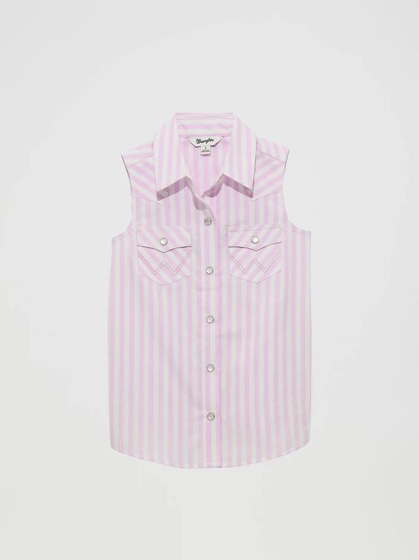 WRANGLER STRIPED WESTERN SNAP TANK