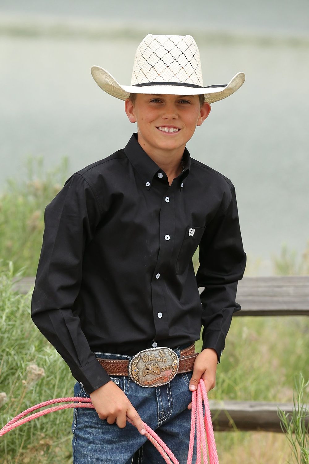 CINCH SOLID BUTTON-DOWN WESTERN SHIRT