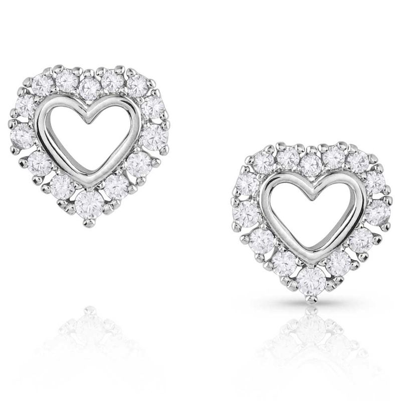 MONTANA SILVERSMITHS ICY HEART CRYSTAL EARRINGS