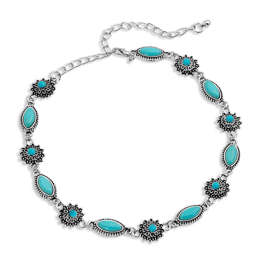 ATTITUDE JEWELRY TURQUOISE CHOKER NECKLACE