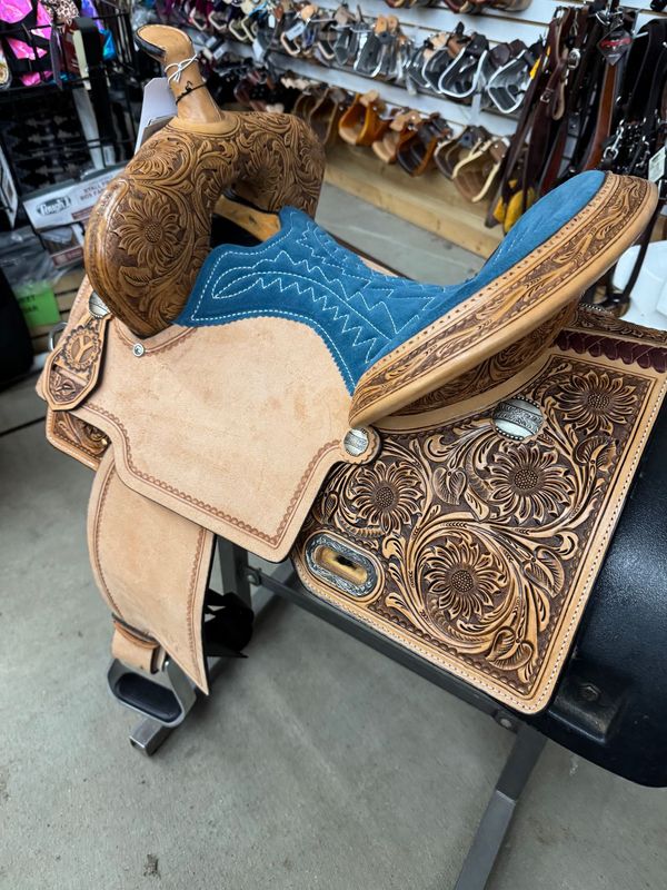 16" Circle Y Maisle Freedom Barrel Saddle - Wide Fit