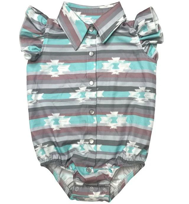 AZTEC PEARL SNAP ONESIE