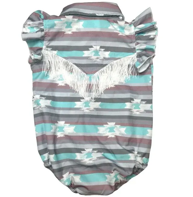 AZTEC PEARL SNAP ONESIE