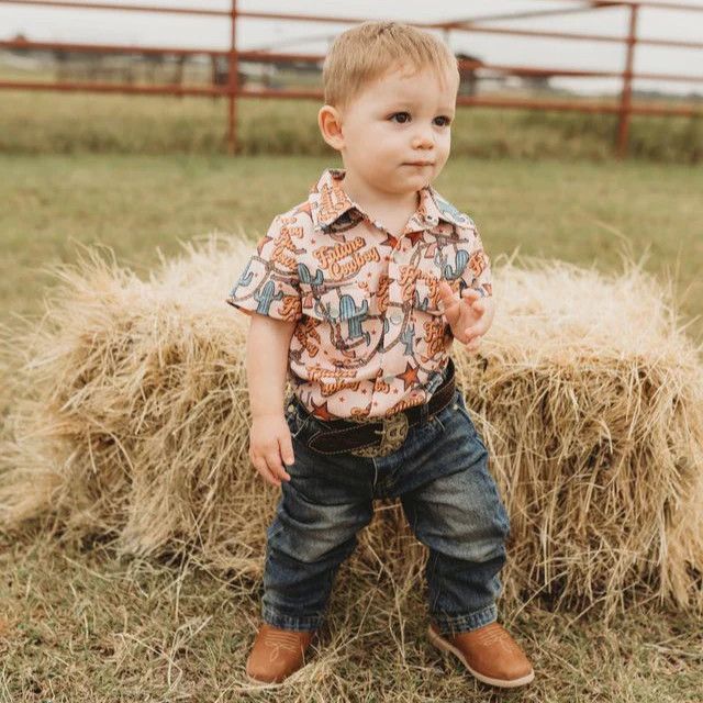 FUTURE COWBOY PEARL SNAP ONESIE
