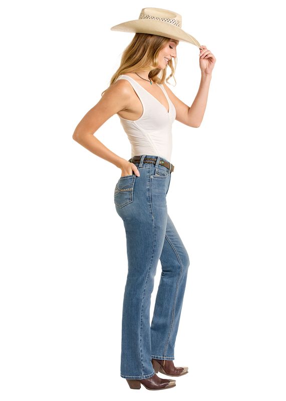 ROCK &amp; ROLL HIGH RISE MODEST BOOTCUT JEAN