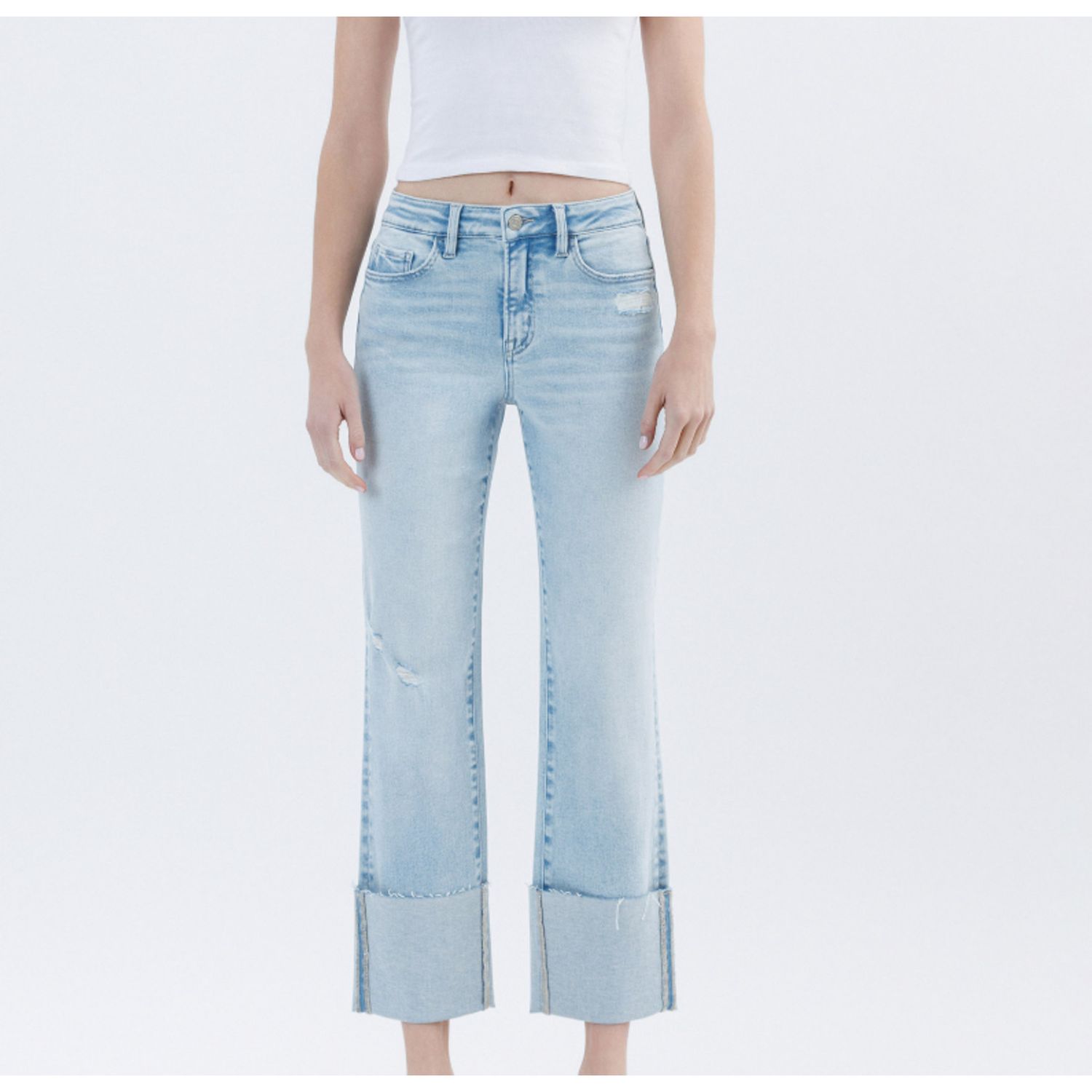 VERVET STRAIGHT HIGH RISE CROP JEAN