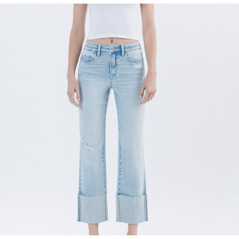 VERVET STRAIGHT HIGH RISE CROP JEAN