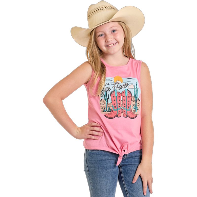 ROCK &amp; ROLL GRAPHIC TANK WITH TIE