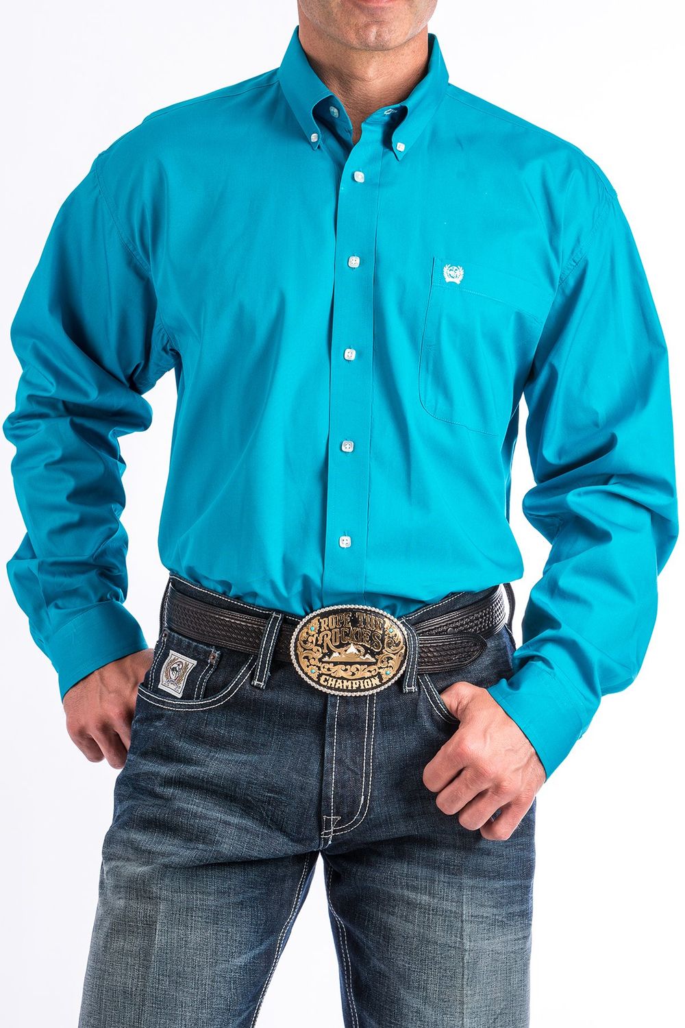 CINCH SOLID BUTTON DOWN WESTERN SHIRT