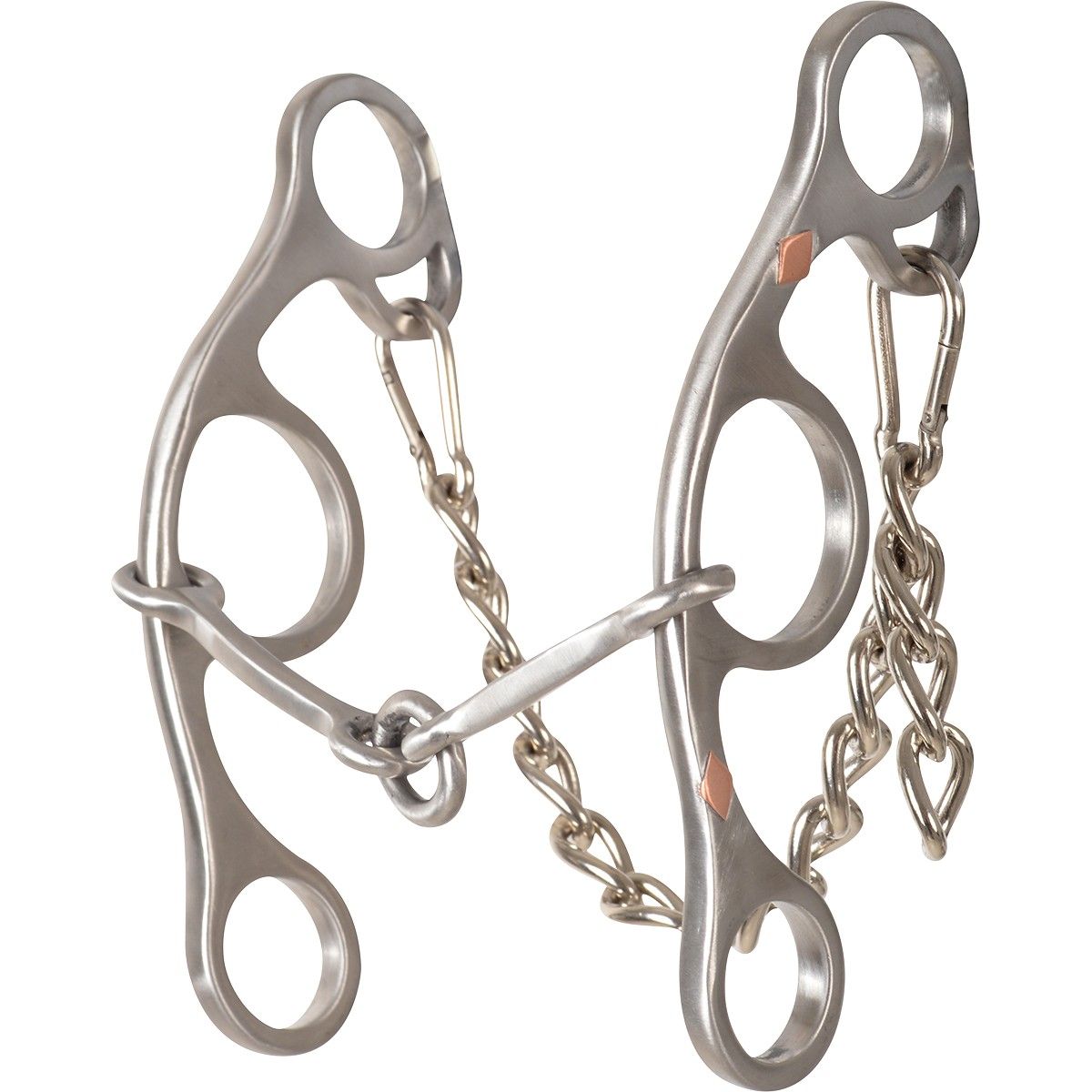 SHERRY CERVI DIAMOND SHANK GAG BARREL BIT WITH SQUARE BAR LIFESAVER