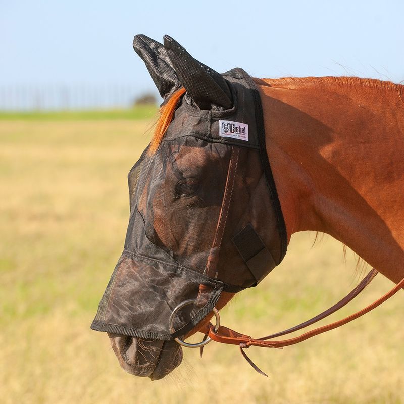 CASHEL QUIET RIDE FLY MASK, LONG NOSE AND EARS