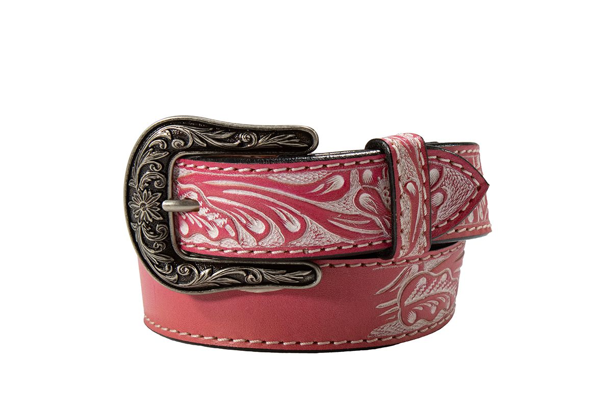 ANGEL RANCH FLORAL TOOLED BELT
