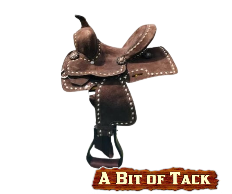 8&quot; Pony Saddle - Chocolate w/white buck stitch