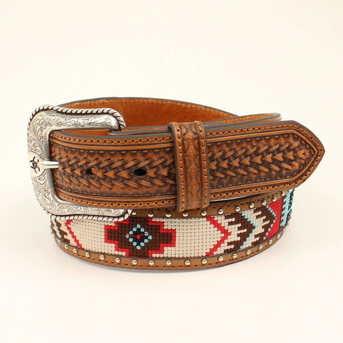 ARIAT EMBOSSED LEATHER BELT