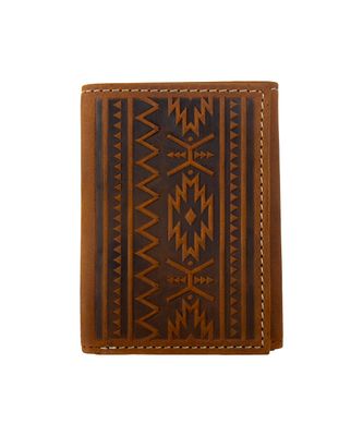 NOCONA SOUTHWEST EMBOSSED TRIFOLD WALLET