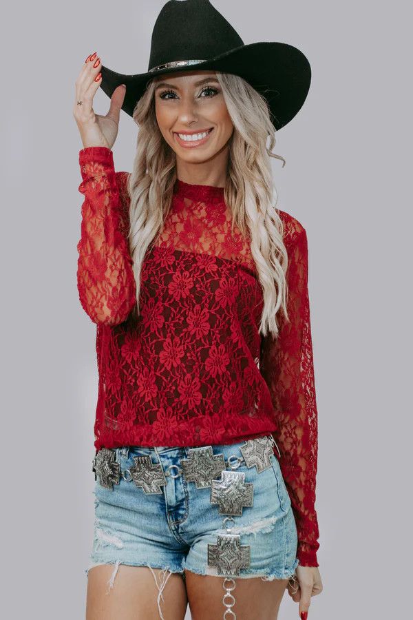 FLOWER LACE TOP