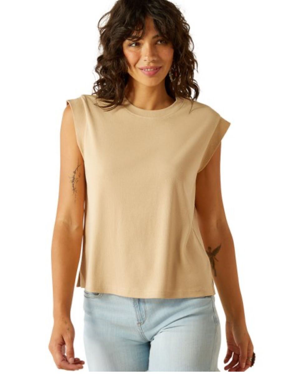 ARIAT BRITNEY SUEDE SLEEVLESS SHIRT