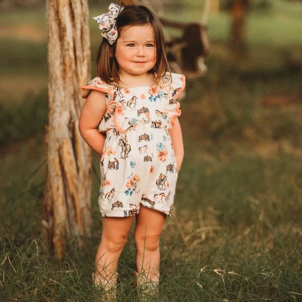 SHEA BABY RANCH HAND CROSS ROMPER