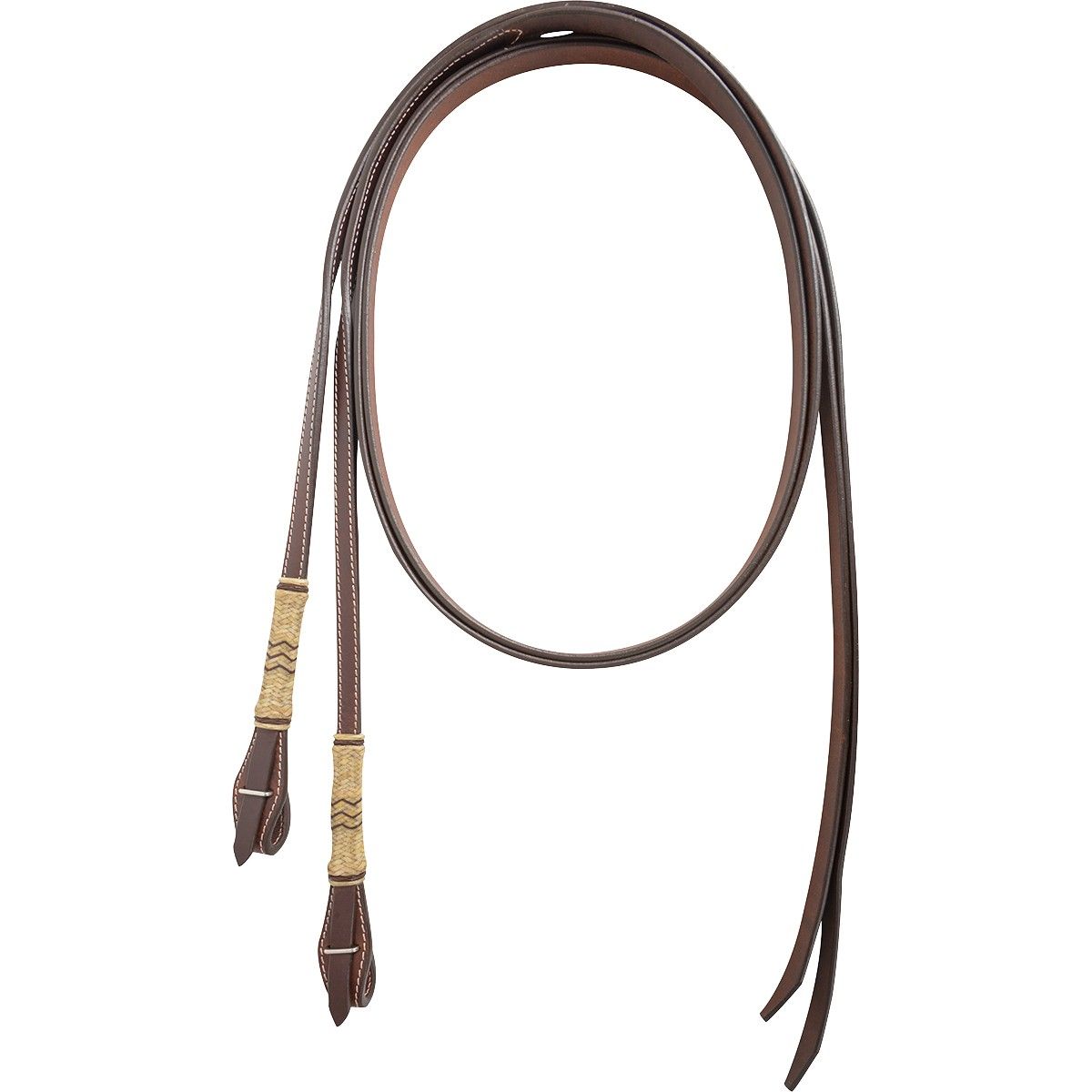 CASHEL BRAIDED RAWHIDE SPLIT REINS WITH QUICK CHANGE ENDS