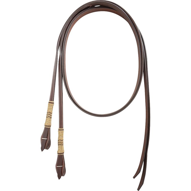 CASHEL BRAIDED RAWHIDE SPLIT REINS WITH QUICK CHANGE ENDS
