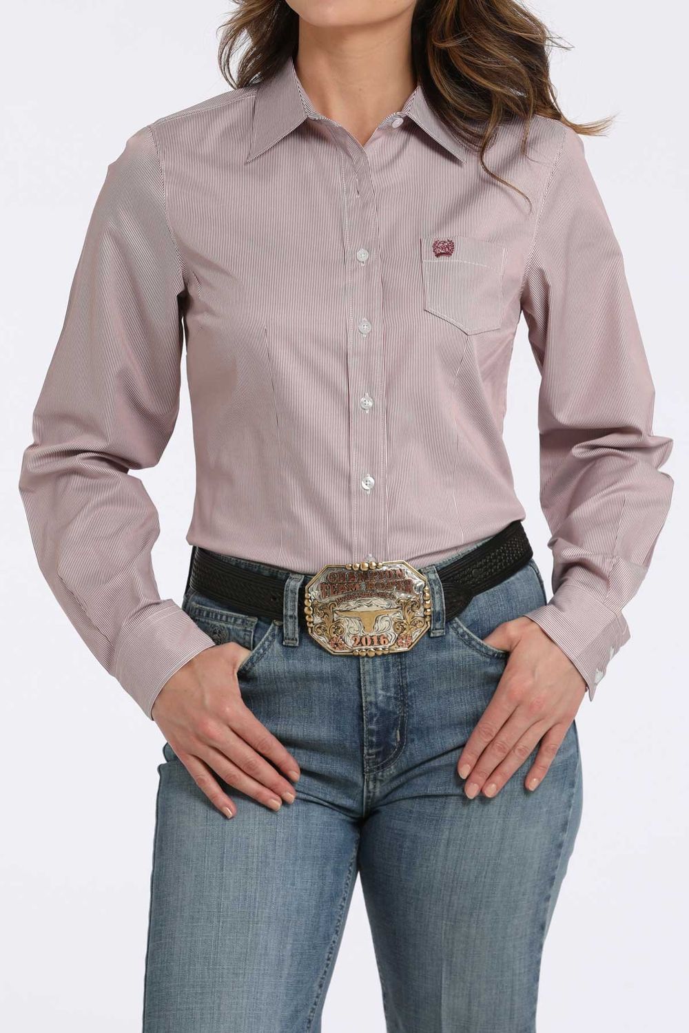 CINCH TENCEL™ STRIPE BUTTON DOWN WESTERN SHIRT