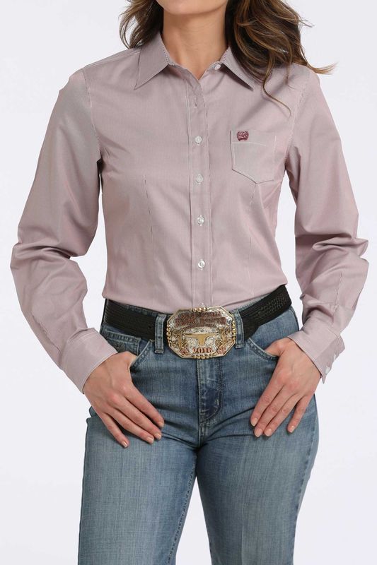 CINCH TENCEL™ STRIPE BUTTON DOWN WESTERN SHIRT