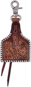 SC1009 CIRCLE Y CACTUS LEATHER CHARM