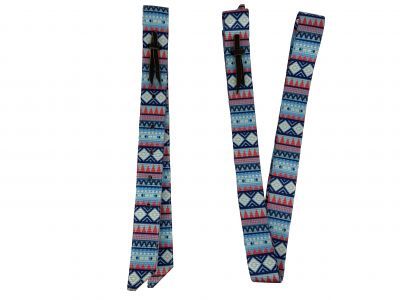 NYLON TIE STRAP AND OFF BILLET SET BLUE AZTEC