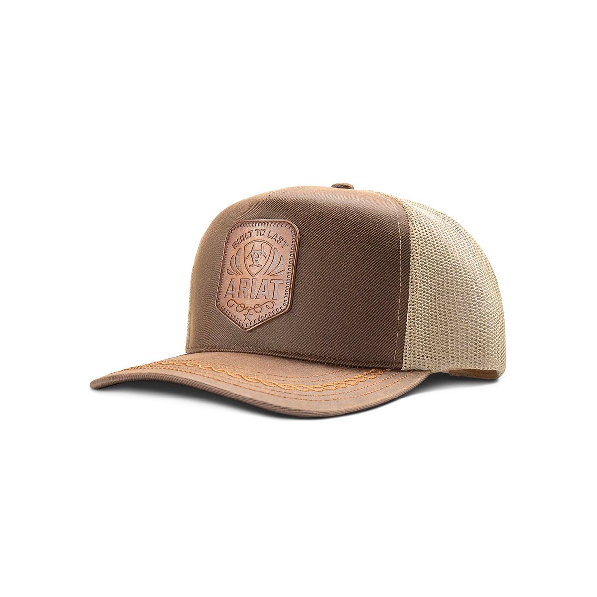 ARIAT OILSKIN FAUX LEATHER PATCH CAP