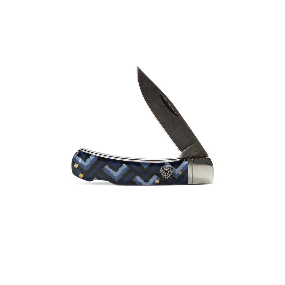 ARIAT 3&quot; SMOOTH BLADE BLUE/BLACK KNIFE