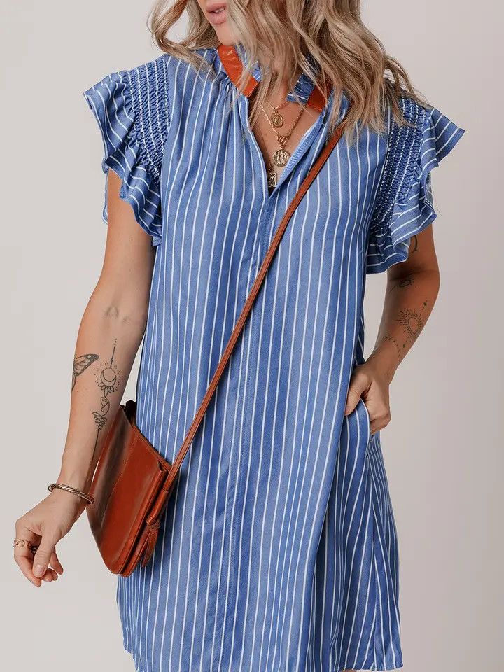 FRILLY SHIFT DRESS