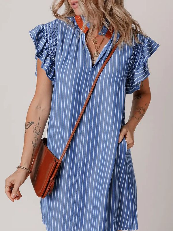 FRILLY SHIFT DRESS